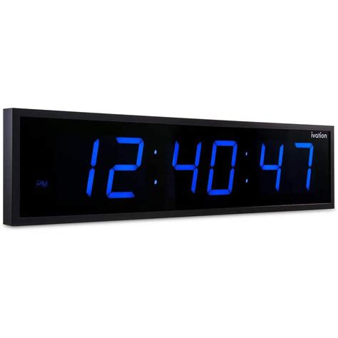 Reviews for Ivation 36 in. Large Digital Wall Clock, LED Digital Clock with Remote, Blue | Pg 1 ...