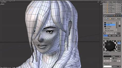 19. Blender 3D anime test (female model test) - YouTube