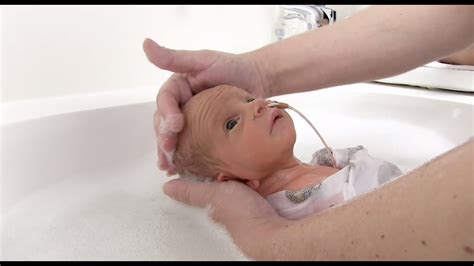 How To Bathe A Premature Baby - Premature Newborn Baby Having Bath Obstetrics And Gynaecology ...