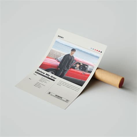 Drive My Car Movie Poster Minimalist Movie Poster Japanese Movie Poster ...