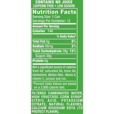 Sprite Bottle Nutrition Facts - Nutrition Ftempo