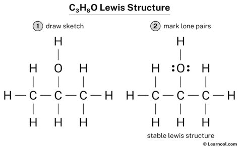 C3H8O Lewis structure - Learnool