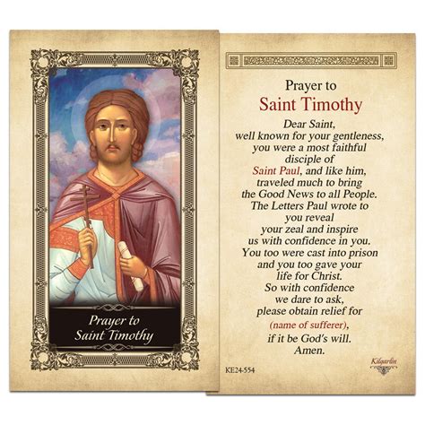 Saint Timothy Kilgarlin Laminated Prayer Card – ShopCatholic