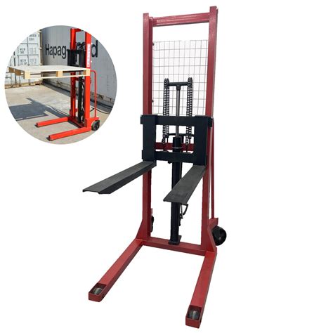 Buy TECHTONGDA Manual Hydraulic Hand Pump Stacker Pallet Stacker Lift Truck Hydraulic Lift ...