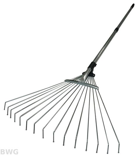 54" 15 Tines Alum Handle Telescopic Adjustable Rake Garden Leaf Rake | Taiwantrade.com