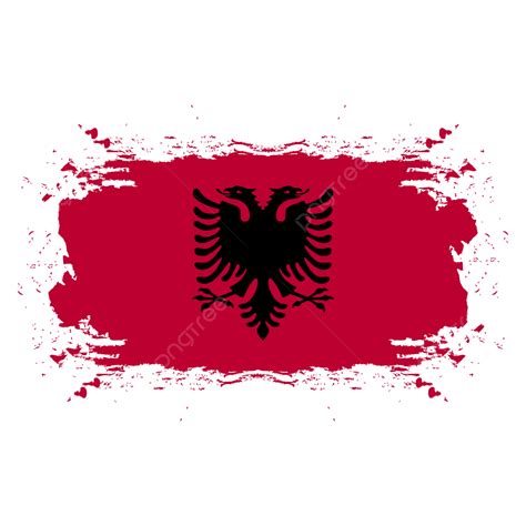 Albania Flag Vector Art PNG, Albania Flag In Brush Stroke Free Vector ...