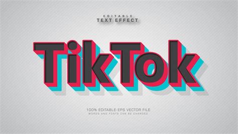 Free Vector | Tik tok text effect