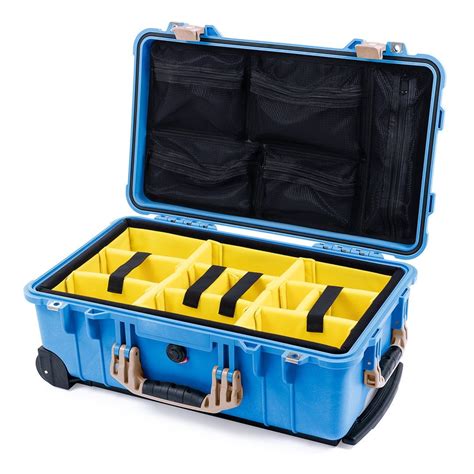 Pelican 1510 Case, Blue with Desert Tan Handles & Latches - ColorCase