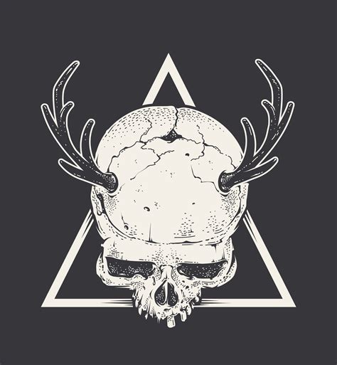 Skull with Horns 305678 Vector Art at Vecteezy