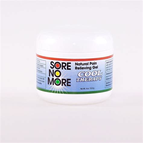 Advanced Cool Therapy Natural Pain Relieving Gel - 4 oz Jar - Sore No More