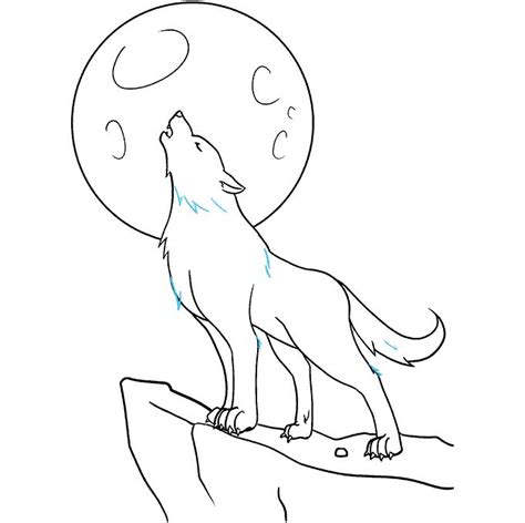 How to Draw a Wolf Howling