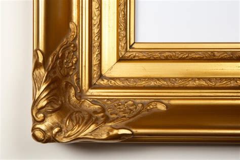 Premium AI Image | The Luxurious Brilliance of a Gold Canvas Frame