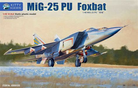 Kitty Hawk KH80136 1/48 Mig-25 PU Foxbat Model Buidling Kit,Released ...