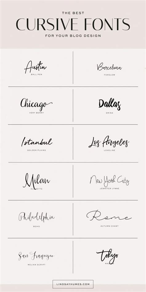 The Best Cursive Fonts for Your Blog Design | Best cursive fonts, Cursive fonts, Tattoo fonts