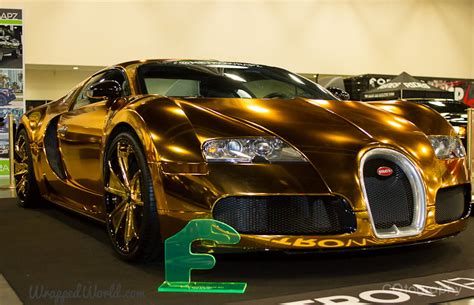 Flo-Rida's Bugatti Veyron goes gaudy with a gold chrome makeover