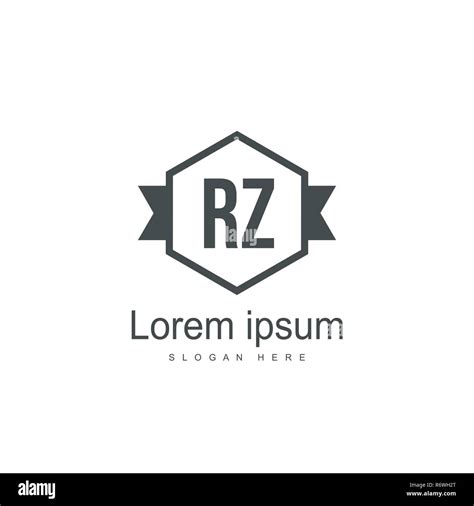 Initial RZ Logo Template. Minimalist letter logo template design Stock Vector Image & Art - Alamy