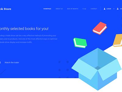 Book Store Header Concept by Mert Can Eyriyer on Dribbble