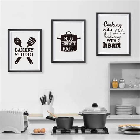 Cooking With Love Kitchen Room Decoration Quote Canvas Art Prints Poster And Painting Wall ...