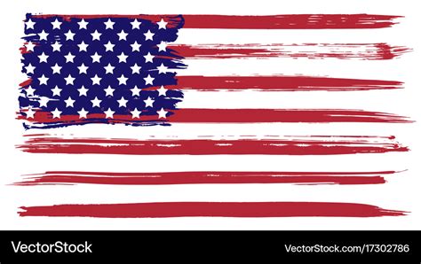 Grunge usa flag Royalty Free Vector Image - VectorStock