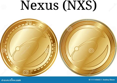 Set of Physical Golden Coin Nexus NXS Stock Vector - Illustration of crypto, finance: 111145602