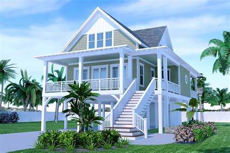 Plan 15266NC: Charming 3-Bed Home Plan with Wrap-Around Porch | Beach cottage house plans, Beach ...