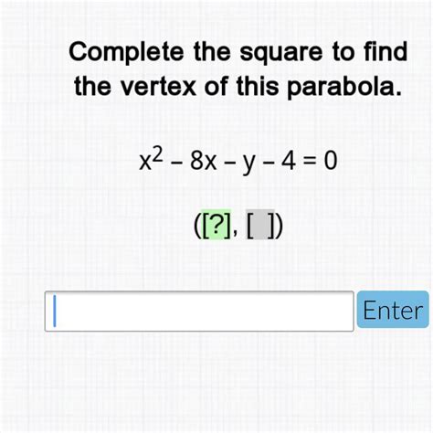 Complete the square to find the vertex of this parabola. Please help will mark brainliest ...