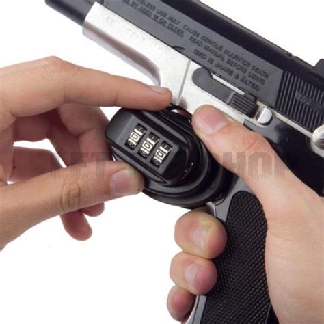 Universal 3-Digit Combination Gun Trigger Lock Pistol Rifle