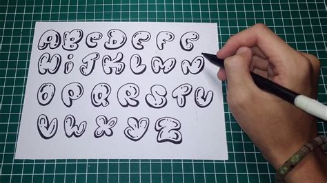 How To Draw Bubble Letters Easy Graffiti Style Lettering Writing | Images and Photos finder