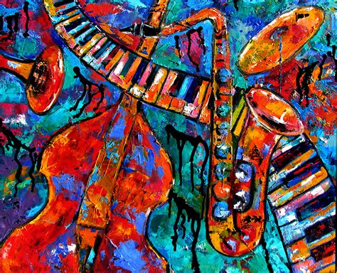 Debra Hurd Original Paintings AND Jazz Art: Abstract piano saxophone ...