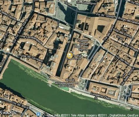 Uffizi Gallery: video, popular tourist places, Satellite map - Firenze (Florence) - Toscana ...