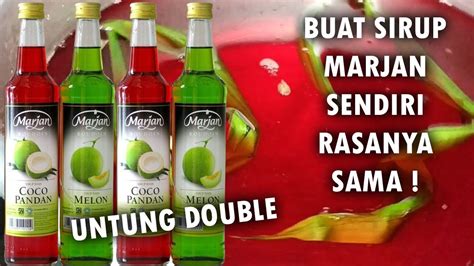 CARA MEMBUAT SIRUP MARJAN RASA COCOPANDAN HOMEMADE – COCOK BUAT JUALAN ES BUAH TELER – Review