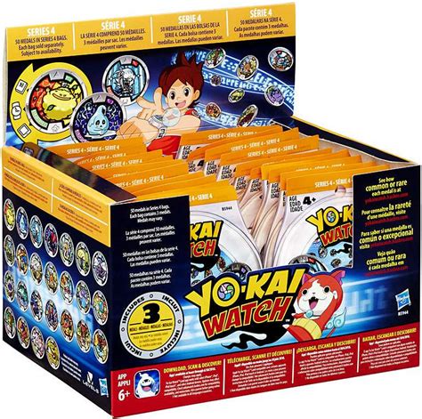 Yo-Kai Watch Series 4 YOKAI MEDALS Mystery Box 24 Packs Hasbro Toys ...