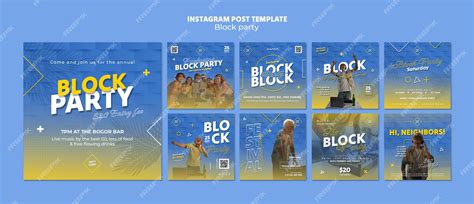 Premium PSD | Block party template design