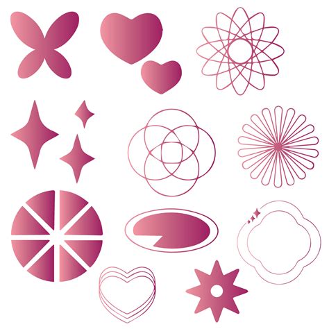 Vector set of Y2K stars, starburst and retro futuristic graphic ornaments for decoration ...