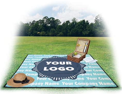 Logo & Company Name Outdoor Picnic Blanket (Personalized) - YouCustomizeIt