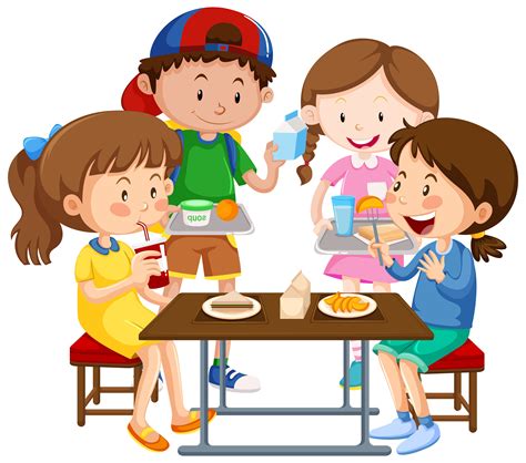 Kids Eating Lunch Clip Art | Images and Photos finder