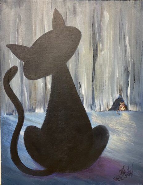 Cat and Mouse – Painting Tutorial – Art by Karen Wolfe