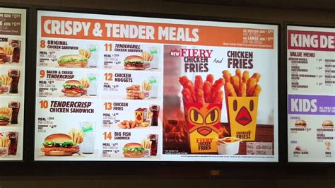 burger king menu