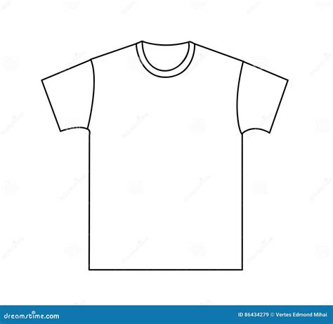 Blank t-shirt template stock vector. Illustration of store - 86434279