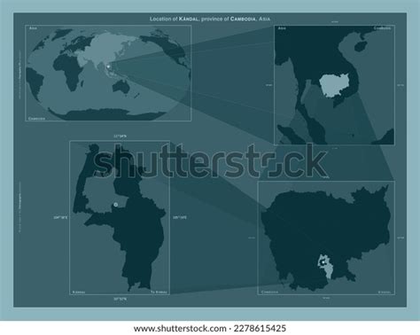 Kandal Province Cambodia Diagram Showing Location Stock Illustration ...