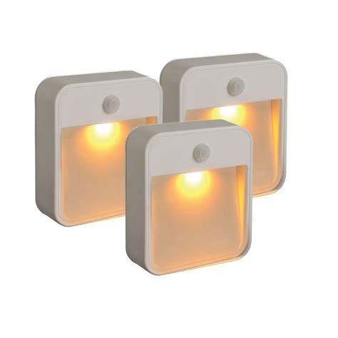 T SUNRISE 3 Pack Night Light Motion Sensor Wireless Battery Operated Night Light Lamp LED Night ...