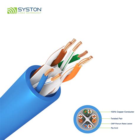 Premium Cat 6e Ethernet Cable - Copper, Tangle-Free, Plenum Rated