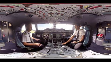 360° Cockpit tour of Emirates Airbus A380 | Emirates Airline - YouTube