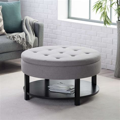 oval tufted ottoman coffee table Collection-ottoman belham living dalton … | Storage ottoman ...