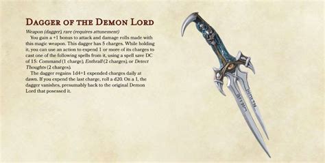 D&D 5e Homebrew: Dagger of the Demon Lord | Dungeons, dragons homebrew, Dnd 5e homebrew, D&d ...