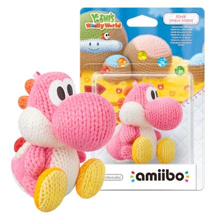 Pink Yarn Yoshi Amiibo - DiscoAzul.com