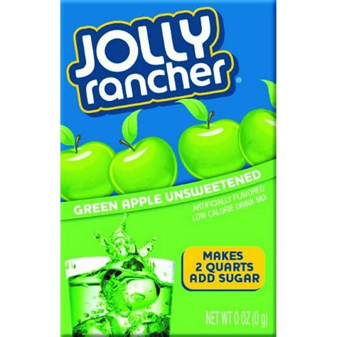 Jolly Rancher Drink Mix, Green Apple, .23 Oz, 36 Packets, 3 Count ...