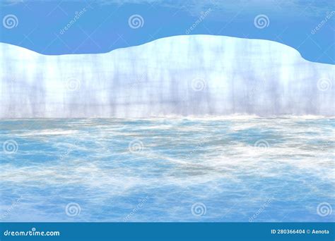 Arctic Background with Iceberg Stock Illustration - Illustration of ...