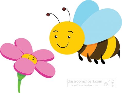 Bee Flower Clip Art Stock Illustrations – 1,347 Bee Flower Clip - Clip ...