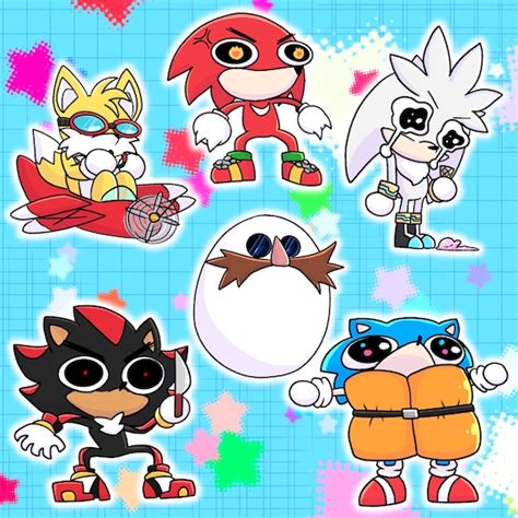 Derp Sonic the Hedgehog Stickers - Etsy